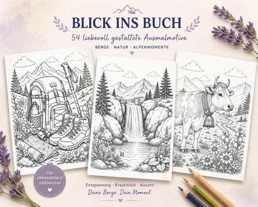 Alpenliebe – Das Malbuch für Bergliebhaber